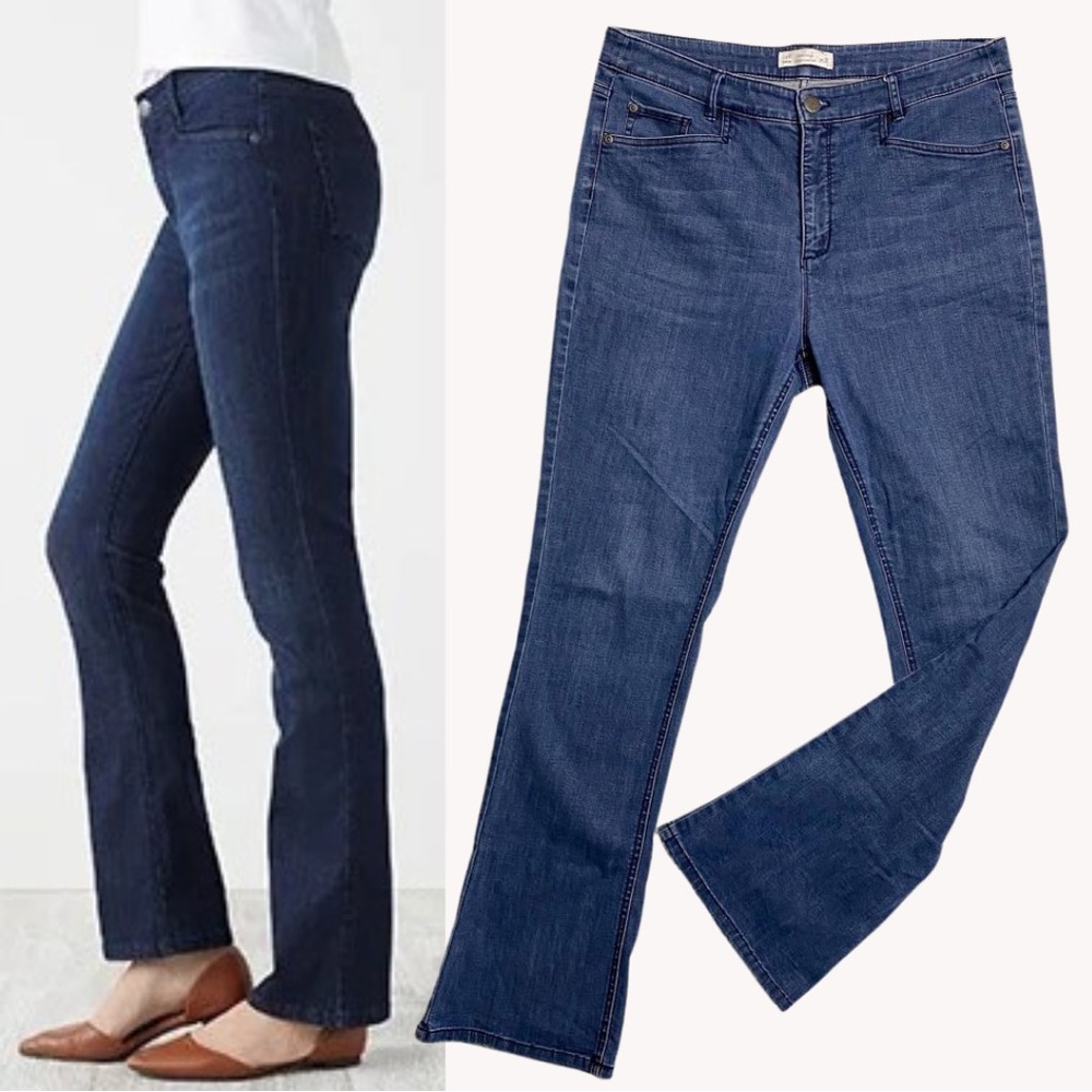 J. JILL Smooth Fit Barely Bootcut Denim Jeans Blue
